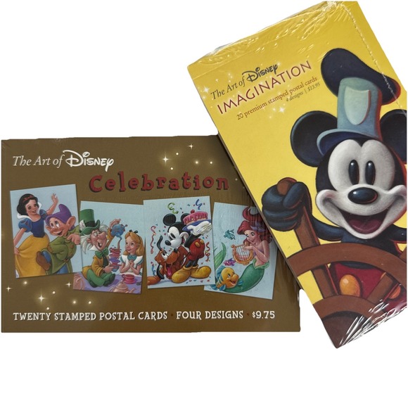 Disney Other - Lot Of 2 Disney Imagination And Celebration USPS Stamped Postal Card Booklets